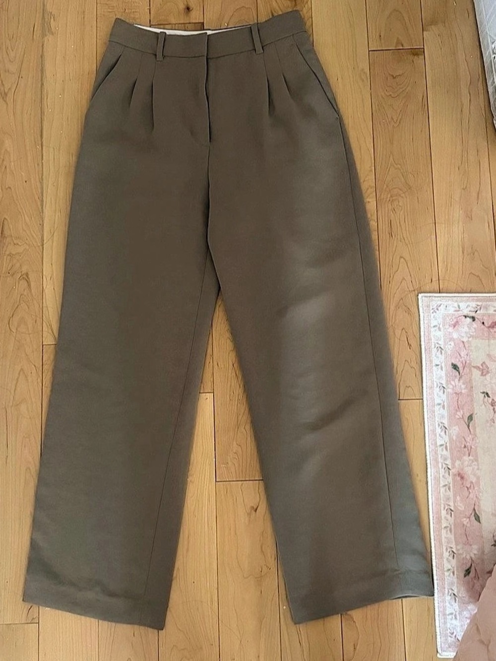 Aritzia The Effortless Pant Wide Leg Trousers in Nomad Taupe